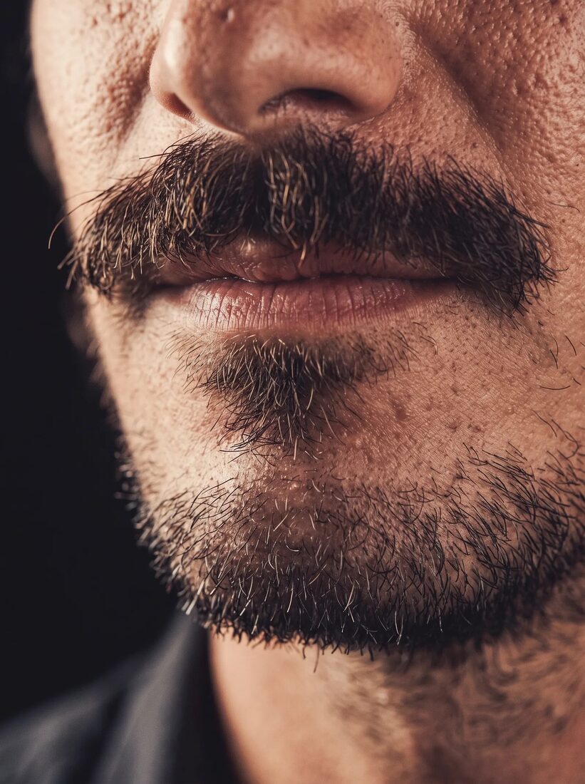 Detalle del bigote de Enrique
